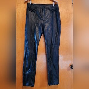 Express Faux Leather Suade Lined High Rise Legging